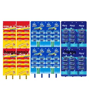 Grosir Lembaran 24 Pcs Giletee Cukur Kumis Jenggot Flexi Blue Goal