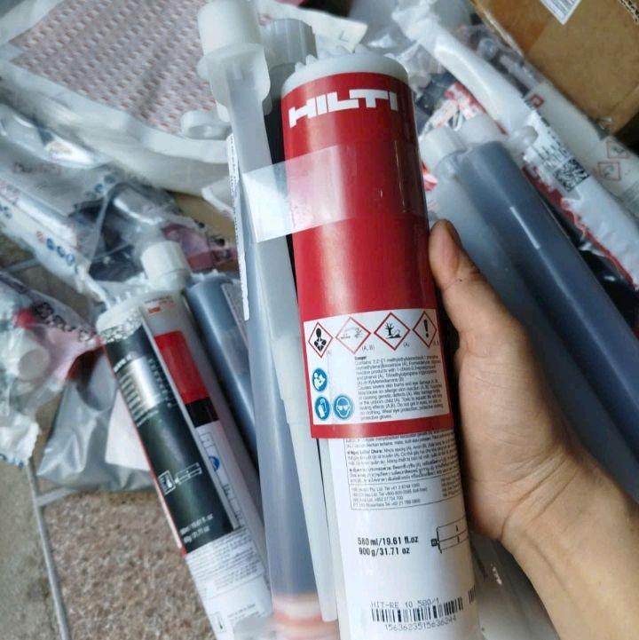  Keo Hilti Re-10 Keo cấy thép Chính hãng Tay Bơm keo chuyên dụng 