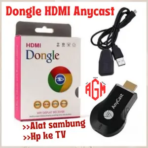 Dongle HDMI AnyCast M2 / M4 Plus - Alat Sambung Hp ke TV Tanpa Kabel & Aplikasi - Support Miracast & Screen Mirroring - Resolusi 1080P - HDMI DONGLE Wifi ANYCAST M2 / DONGLE HDMI ANY CAST / SAMBUNGAN TV 4.8 / DONGLE M4 HDMI