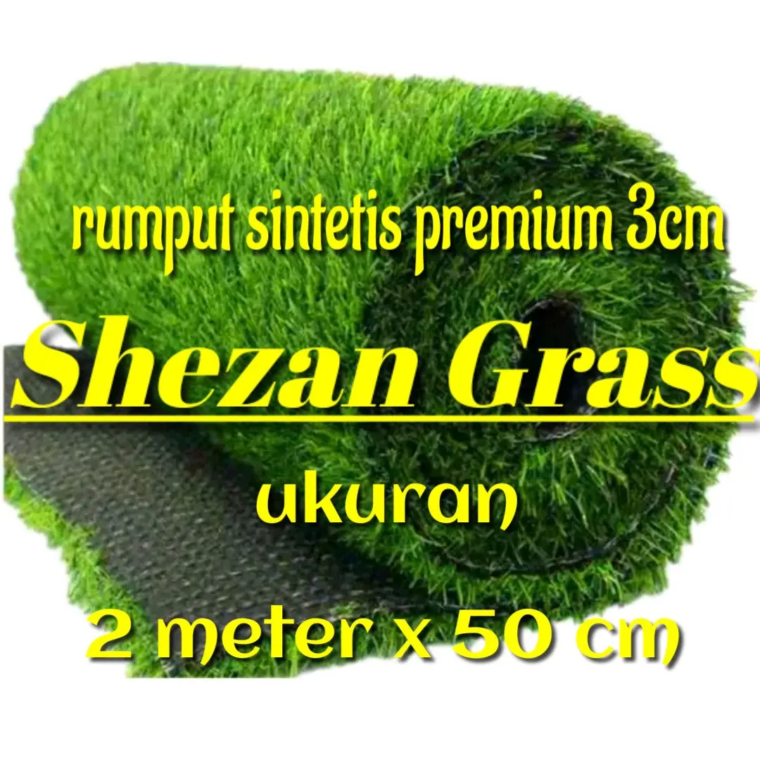 Rumput Sintetis Swiss PREMIUM Ukuran 2 meter x 50 cm - Dekorasi Taman Artifisial.Dekorasi indoor dan outdoor.