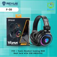Gambar REXUS HEADSET GAMING VONIX F30 Headphone Led Microphone  Splitter  Earphone - Putih dari Multi Komputer Kota Administrasi Jakarta Barat 2 Tokopedia