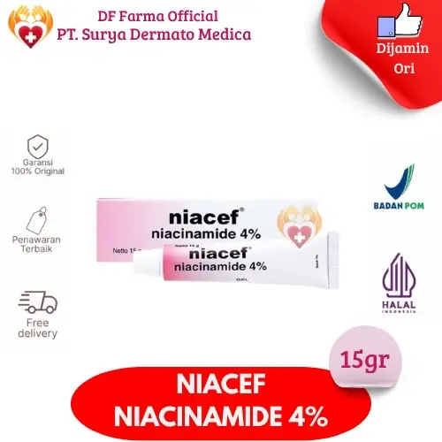 NIACEF NIACINAMIDE 4% Gel 15gr - Mengatasi Jerawat dan Mencerahkan 0