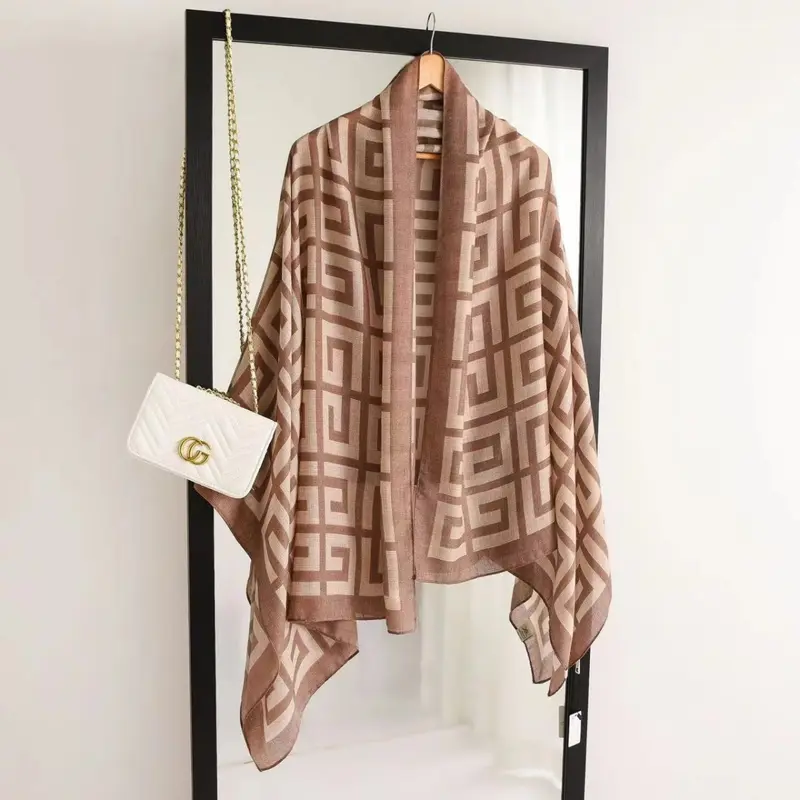 Khăn Quàng lụa, chất liệu Simili, thời trang mới, vải cotton và lanh, thích hợp cho các hoạt động ngoài trời, khăn choàng nữ, khăn quàng cổ, 180 * 80cm, thiết kế đơn giản, nhiều màu sắc, khăn lụa sang trọng Women Hoa 6