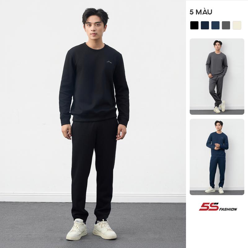 Quần Áo Nỉ Nam Mùa Đông 5S FASHION CHAMPION S-WARM Dày Dặn Giữ Ấm Thêu Tinh Tế MBNI25013