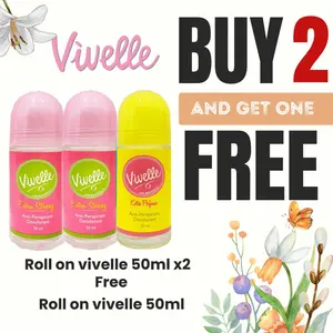 B2G1 Vivelle Roll On 50ml deodorant Dan ECER 1pcs