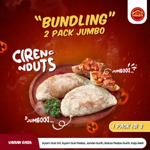 BUNDLING 2 PACK CIRENG NDUTSS MARKIBOK JUMBO | AYAM SUWIR/JANDO/AYAM PEDAS/BAKSO PEDAS/KEJU