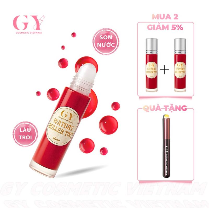 Son Bi Lăn Tint Nước Lì Watery Roller Tint 10ml 9 Màu Mới Lì Mịn Bám Lâu GY Cosmetic Vietnam