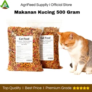 Makanan Kucing Kering Adult Murah Premium 500gram Tuna/Salmon - Dry Cat Food Tuna/Salmon 500g Murah Premium - Makanan Kucing 500gr - Cat Food