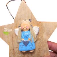 Gambar Hiasan Bintang Kayu dengan Angel | Chistmas Decor dari Daun The Gift Shop Kab. Badung 3 Tokopedia