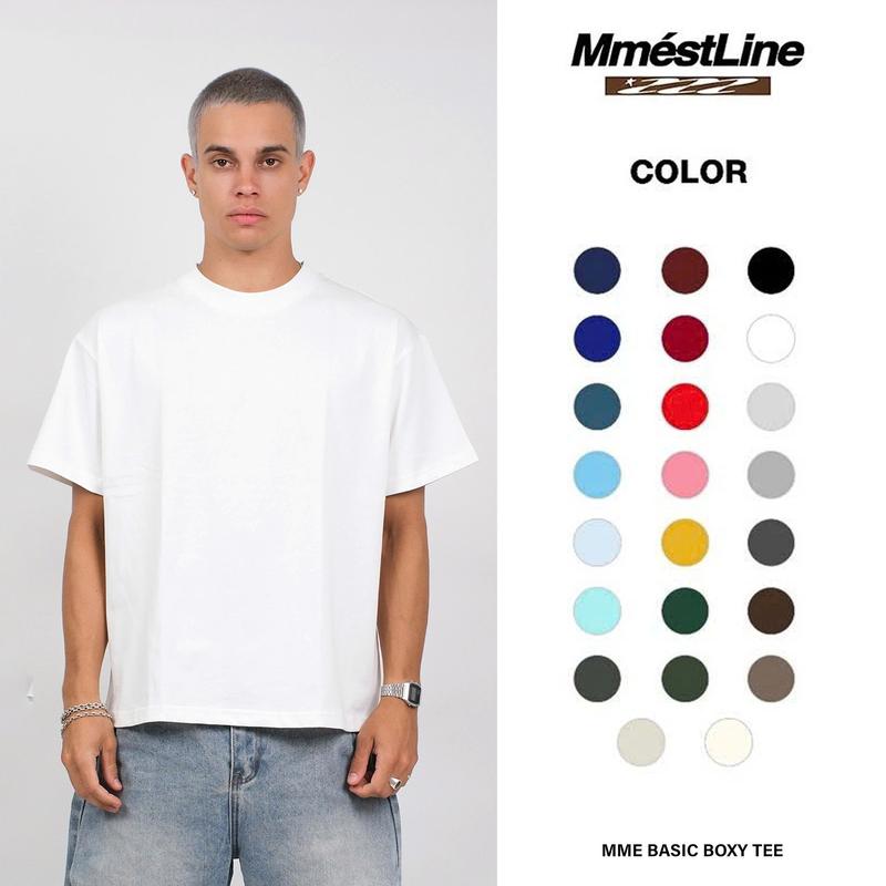 Áo thun trơn MMESTLINE Basic form Boxy vải premium Cotton