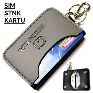 Dompet STNK Dompet Gantungan Kunci Isi STNK SIM KARTU TOL Dompet Gantungan Kunci Kulit Untuk Mobil Dan Motor