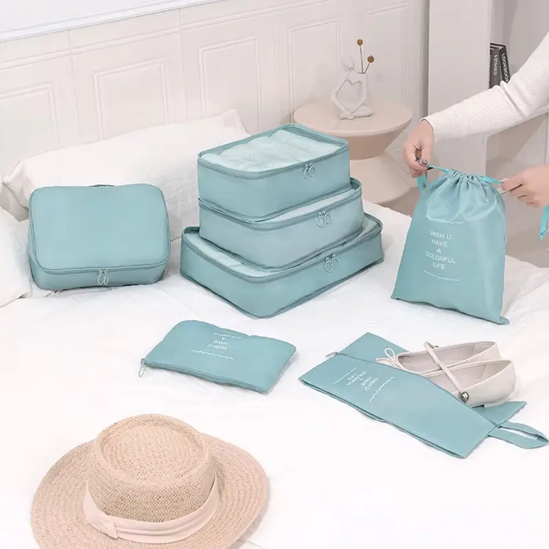 7 in 1 Tas Travel Organizer Storage Bag - Tas Dalam Koper Set 7PCS - Tas SET Travel Pake Hemat Pouch 1