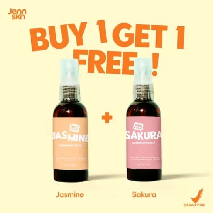 Buy 1 Get 1 Jennskin Deodorant Naturals 60ML - Deodorant Aroma Menghilangkan Bau Ketiak Seharian