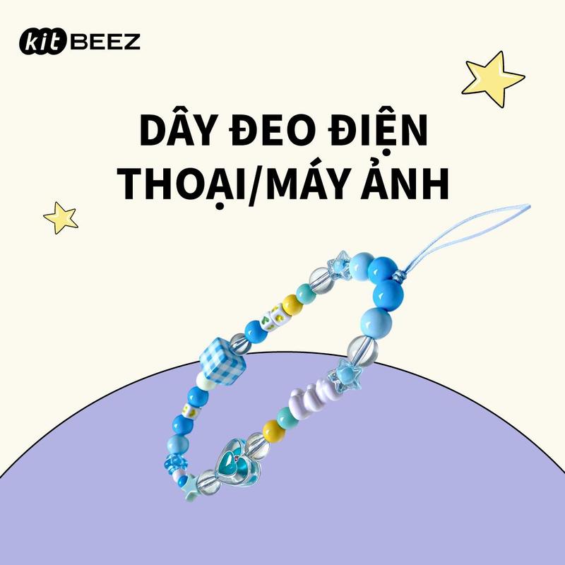 Phù hợp với tất cả các mẫu máy ảnh và điện thoại, dây đeo cổ tay, phụ kiện hạt cườm hoạt hình dễ thương DIY.
