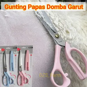 Gunting Papas Domba Garut 9 Inch Stainless Steel Tajam - Cukur Bulu Domba Profesional Anti Karat Pink & Biru
