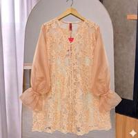 Gambar Myshawl Hana Outer Jumbo Big Size Brukat Organza Kondangan Wisuda Polos Bunga Cardigan Kancing Belakang Bahan Premium Toyobo Uk XXL 3XL 5XL Zerika - Peach, 2XL dari My Shawl Kota Bandung 1 Tokopedia