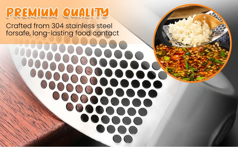 Product Introduction of BUY 1 TAKE 1  Free Stainless Steel Garlic Press New Garlic Juicer Rocker Garlic Grinder Garlic Chopper Grinder Crusher Pulverizer Fruit Kitchen 1