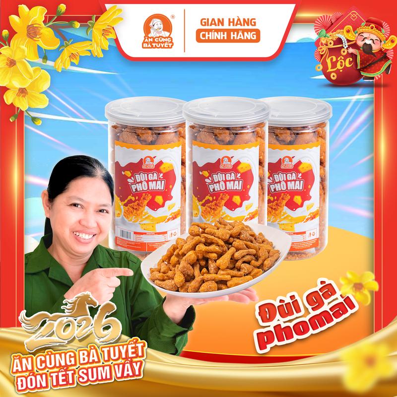  HŨ SNACK ĐÙI GÀ PHÔ MAI - ĂN CÙNG BÀ TUYẾT - Đồ ăn vặt Việt Nam M51 