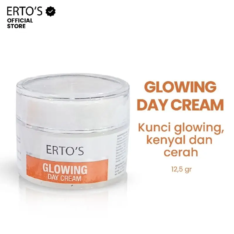 Ertos Glowing Day Cream Semua Jenis Kulit Hitam Mencerahkan Perawatan Wajah 0