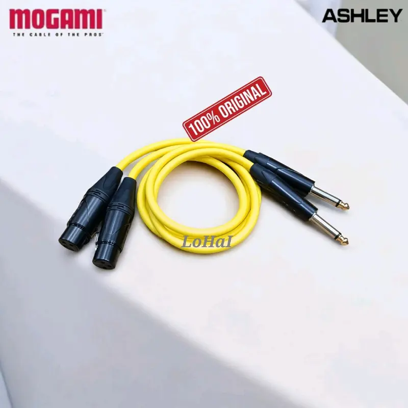 Kabel XLR F Akai to Akai Left Right Mono 50cm/75cm (Konektor Audio Mixer ke Soundcard) 75CM Mogami Made in Japan Original 3