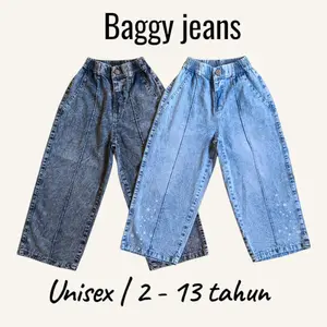 ( Haki Kids ) Celana Baggy Jeans Skena Anak laki-laki dan Perempuan 2 - 13 tahun