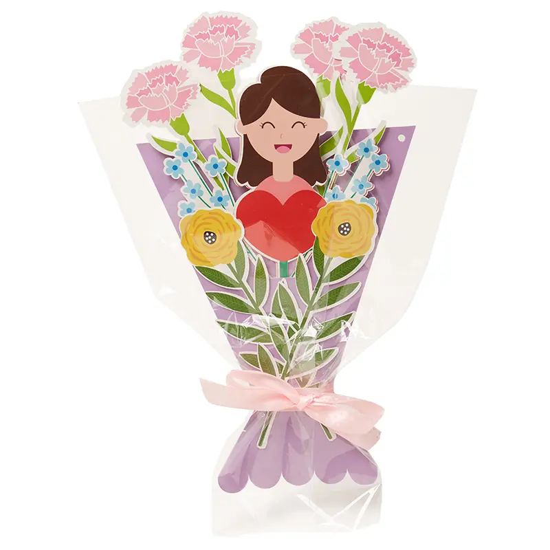 2025 Mother's Day DIY Craft Kit: Paper Tulip & Sunflower Bouquet & Card Making Materials - Wholesale