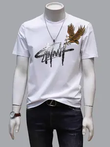 Baju kaos pria dan wanita bahan catton combed 24s sablon print DTF AILMIT ELANG