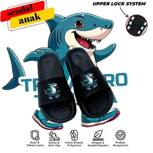 sendal anak karet motif anomali brainrot tralalero tralala