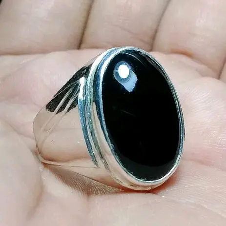batu akik kecubung hitam asli tembus senter 4