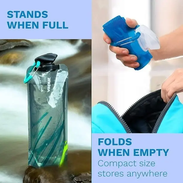 Botol Minum Lipat 700ml Traveling Camping Hiking Foldable Water Bottle 0