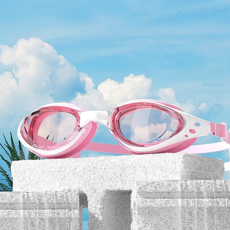 [MCPINK] Kacamata Renang Dewasa Anti FOG - Leakproof - Anti UV - Pastel color pink (FREE HARDCASE PREMIUM) 2