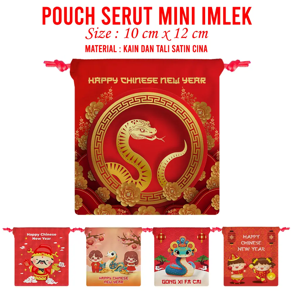 Pouch Serut Imlek Souvenir Gift Happy Chinese New Year