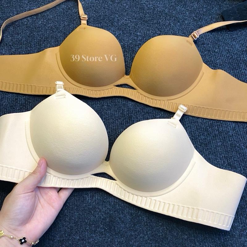 Combo 3 Áo Lót Su Trơn Khoét Ngực Kiểu Mới Áo Ngực Nữ Không Gọng Đệm Bàn Tay 3cm Nâng V1 Nhẹ Nhàng Tự Nhiên