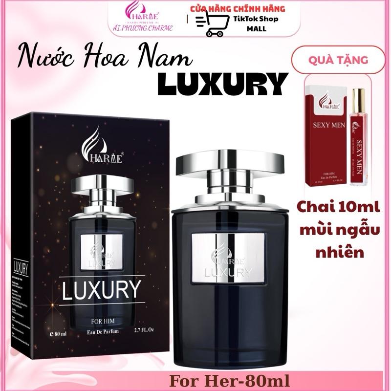 CHARME PARFUM NƯỚC HOA NAM CHARME LUXURY 80ML Tặng chai 10ml mùi ngẫu nhiên NAM TÍNH TRỌNG LỊCH LÃM Perfume Xịt Thơm Nước Hoa Cosmetic