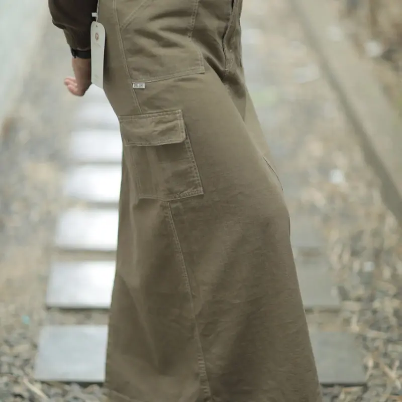 rok kargo wanita jeans dewasa paket hemat Kancing Karet 3