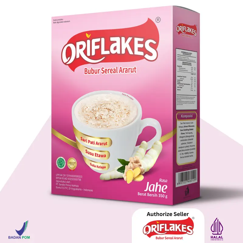 ORIFLAKES GASTRO Sereal Umbi Garut Untuk Asam Lambung 350 Gram 3