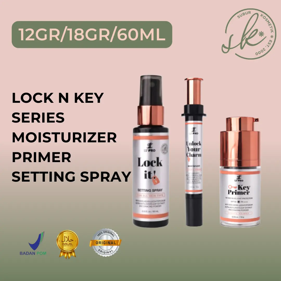 Lt Pro Lock And Key Series | Setting Spray 60ml | Moisturizer 12gr | Primer 18gr