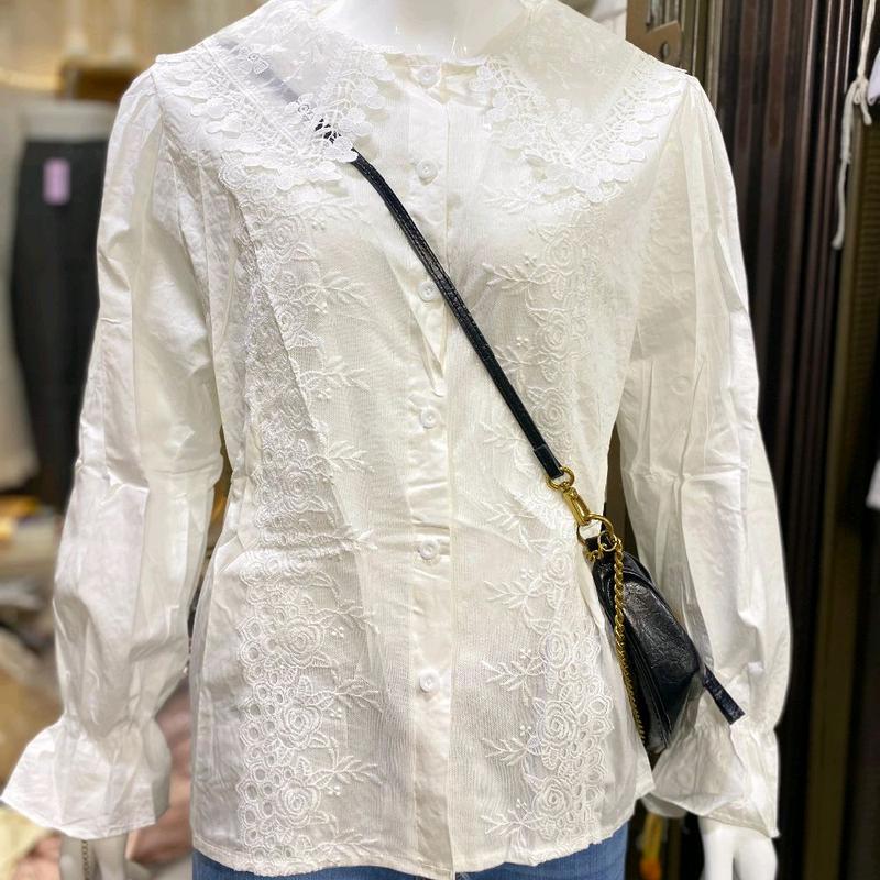 Atasan kemeja wanita katun bordir import Ld115 Pb60 4