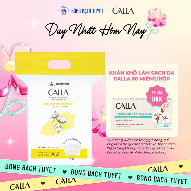 BÔNG LÀM SẠCH DA BÔNG BẠCH TUYẾT CALLA MỀM MỊN 1KG Nữ Skincare, makeup, bongtaytrang,chamsocdamat Cosmetic Mỹ Phẩm Women Trang Điểm