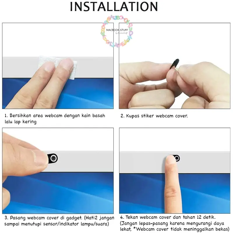 PELINDUNG PENUTUP WEBCAM KAMERA COVER CAMERA DEPAN LAPTOP Plastik 3