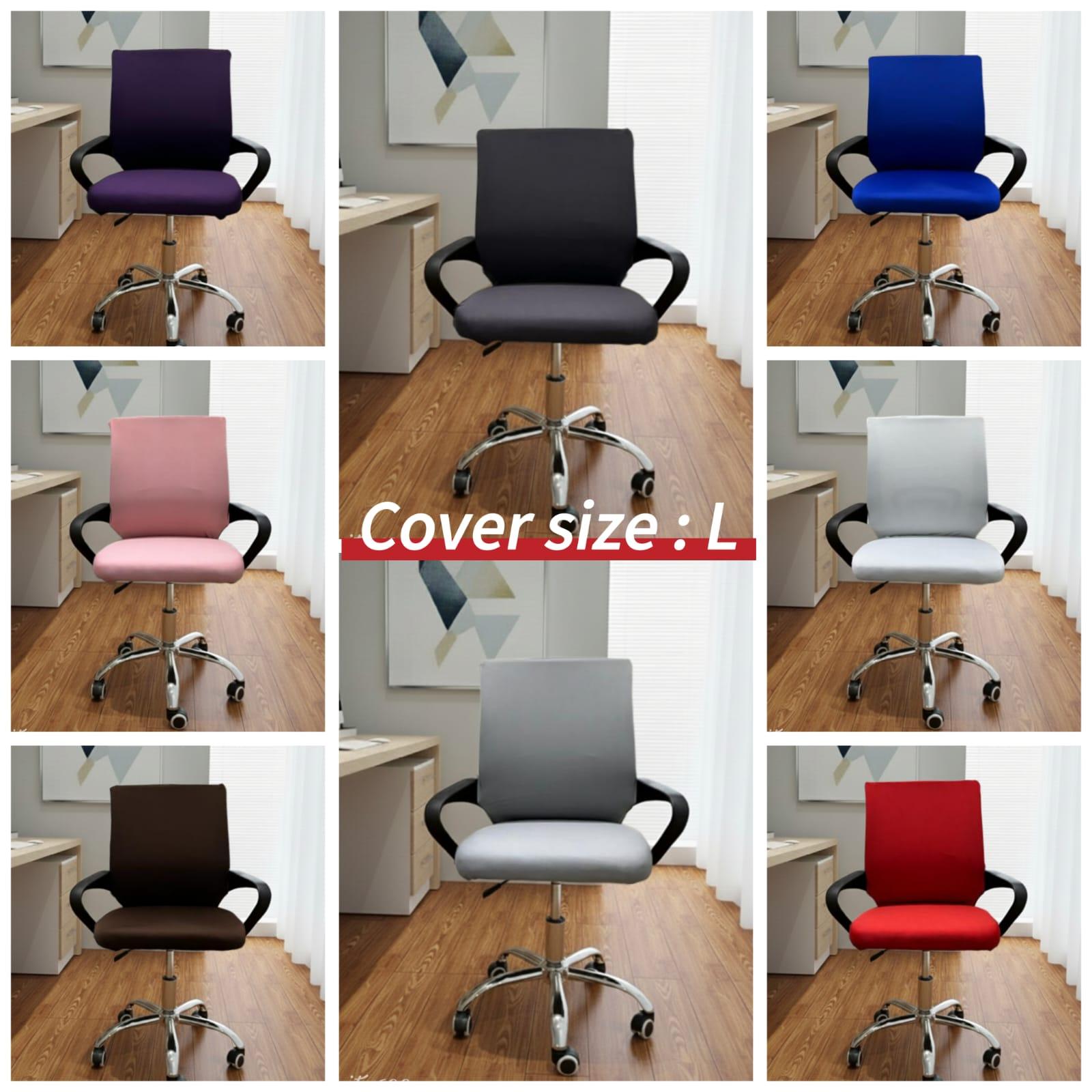 ( Jual SARUNG Bukan KURSI ) Sarung pelindung kursi kantor elastis / Cover kursi kantor size: L