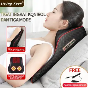 LiVing Pijat multifungsi bahu dan tulang belakang leher dengan bantalan pijat listrik/Bantal pijat mobil