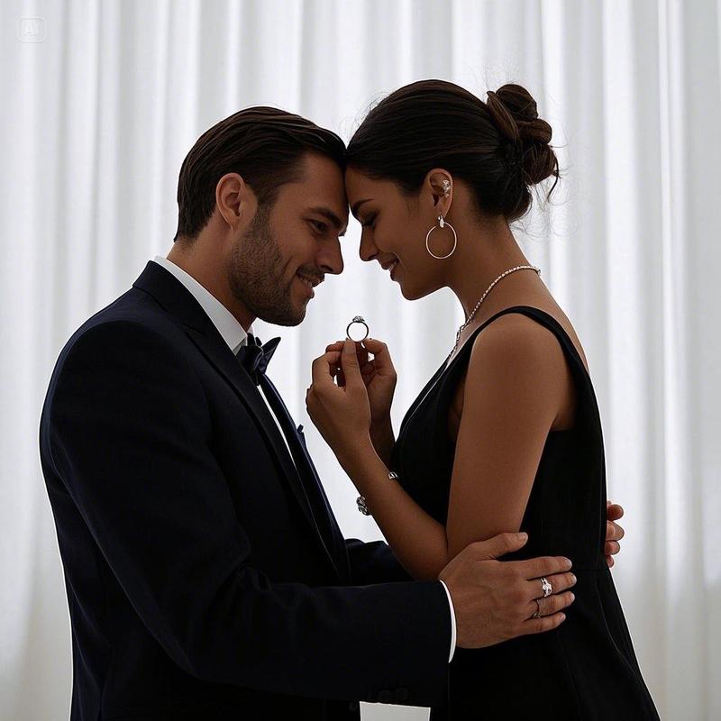 Product Introduction of Couple Rings/Couple Diamond Rings/Wedding Gifts/Engagement Rings/Diamond Rings/Eternity Rings/Suitable for Couple Gifts 27