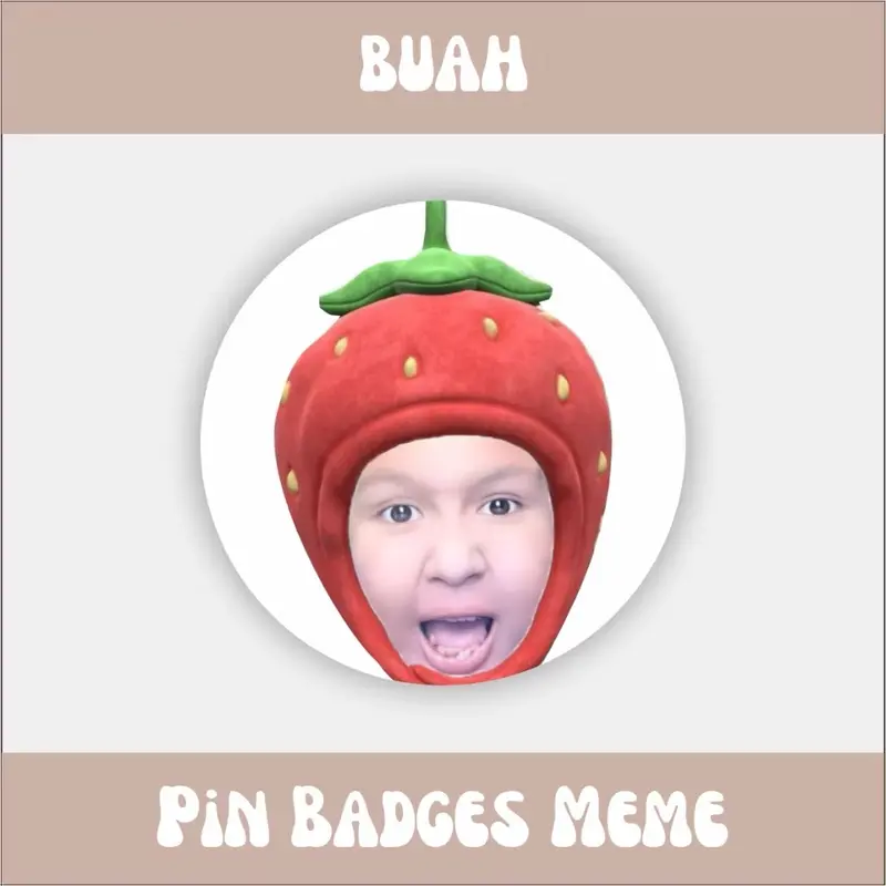 PIN PENITI BADGES MEME WINDAH BASUDARA 44 MM | PP BOCIL | BOCIL KEMATIIAN | SKIBIDI 2