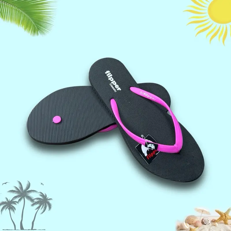 SANDAL JEPIT FILPPER PRIA DAN WANITA - SANDAL JEPIT FILPPER KARET PRIA DAN WANITA BASIC HITAM 7