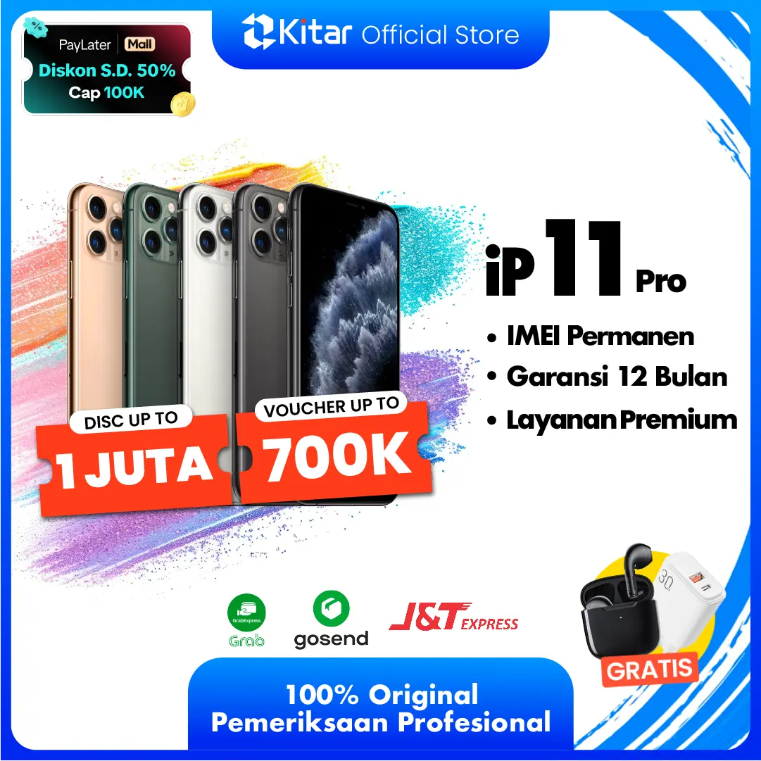 [Secondhand] iPhone 11 Pro ex iBox Beacukai IMEI Permanen Garansi 12 Bln Kualitas Teruji Resmi FULLSET 64GB 256GB 512GB