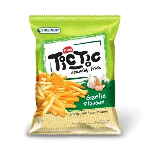 Tic Tic Crunchy Stick Garlic 20gr Isi 10pcs