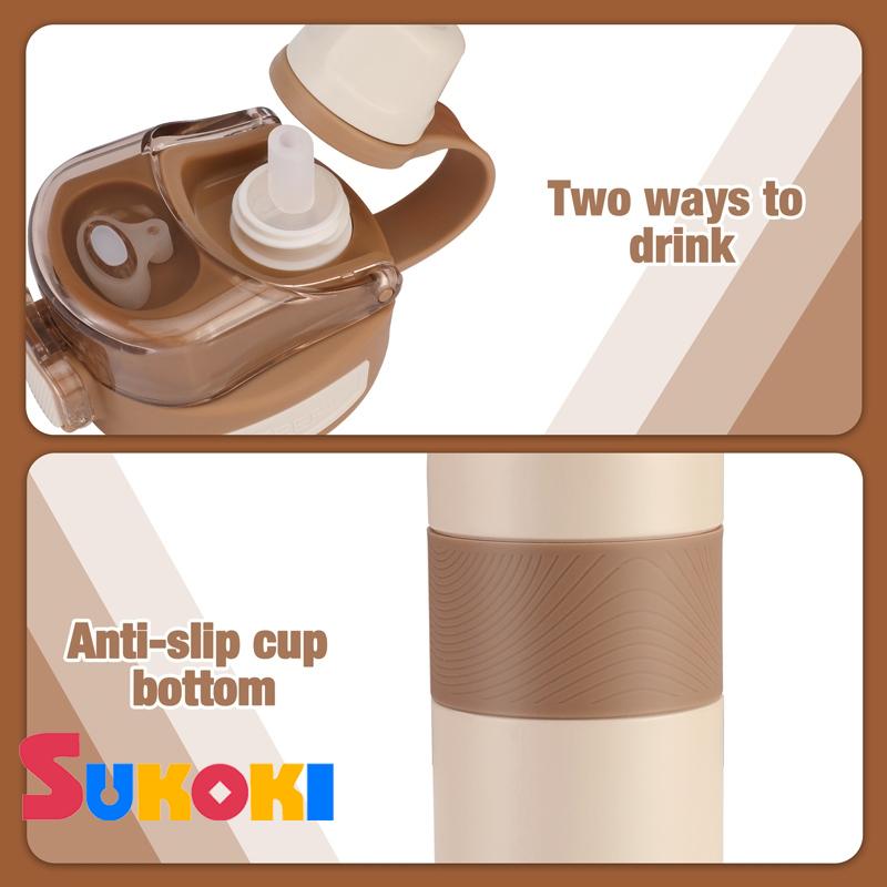 Product Introduction of SUKOKI Tumbler Tahan Sejuk Thermos bottle with straw Hiking Sport Water Bottle BPA Free Botol Air Tahan Sejuk Stainless Outdoor typo  tumbler 33