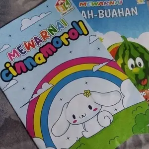Buku Mewarnai PAUD/TK A5 Berwarna Kertas HVS 75 Gram Cover Artcarton Finishing UV Glosy