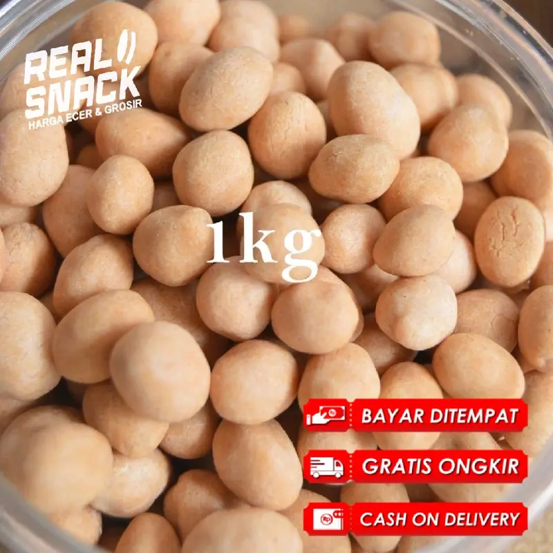 Kacang Telor Manis Premium 1000 gram/1kg Gurih Renyah Kacang Bangkok Manis Camilan Food Goreng 1